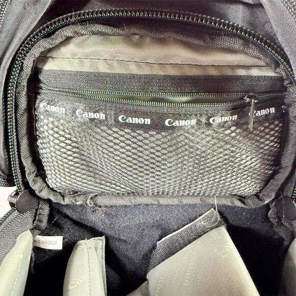 Canon 100EG Custom Gadget Bag Black/Olive DSLR Camera Bag w/ Strap - Picture 5 of 6